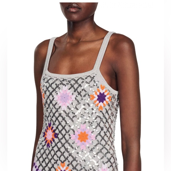 Sandro
Brunielou Sequined Crochet Shift Dress 40 NWT - Picture 2 of 11